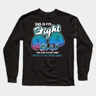 thyroid cancer this is my fight shirt Long Sleeve T-Shirt